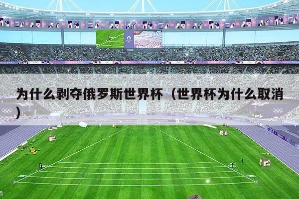 为什么剥夺俄罗斯世界杯（世界杯为什么取消）